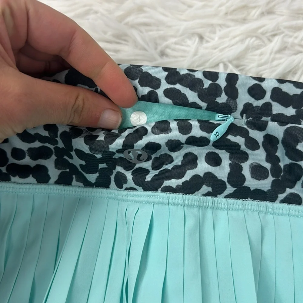Lululemon Pleat To Street Skirt II Tranquil Blue / Ace Spot Tranquil Blue Black